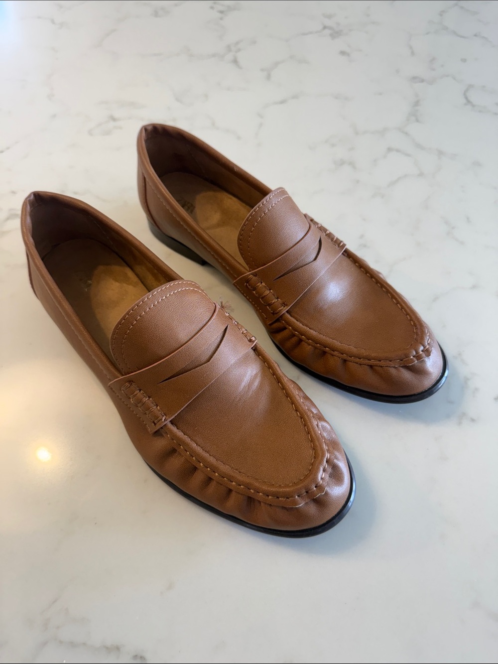 Zara Pleated Loafers NWOB